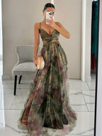 Vera | Florales Maxikleid mit V-Ausschnitt