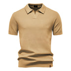 Frieda | Strukturiertes Poloshirt in Unifarbe