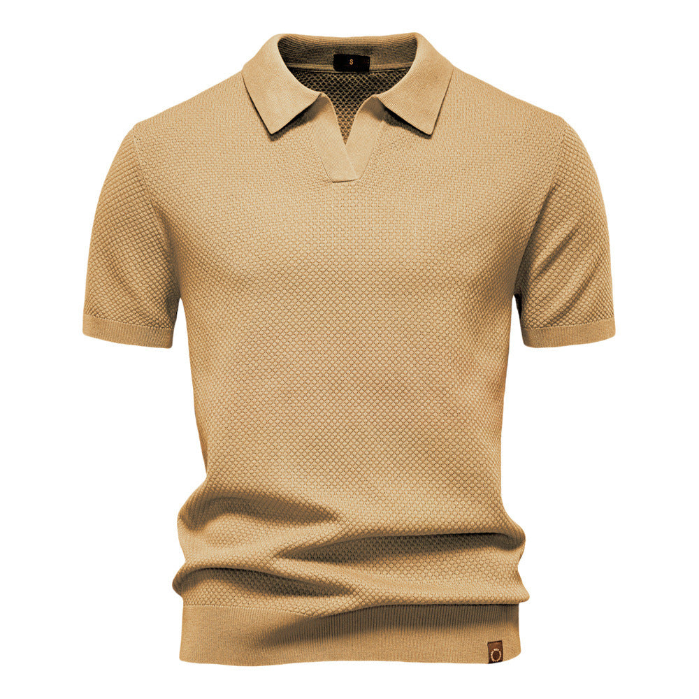 Frieda | Strukturiertes Poloshirt in Unifarbe