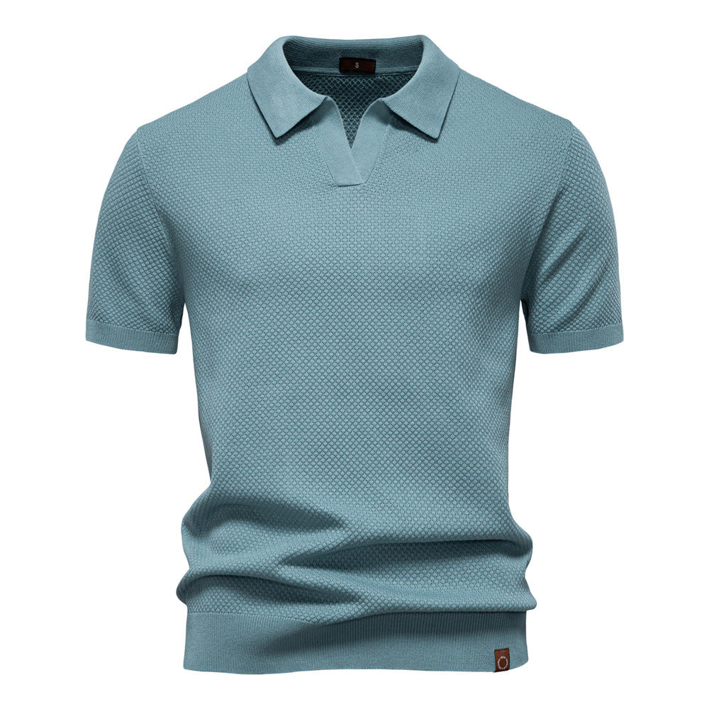 Frieda | Strukturiertes Poloshirt in Unifarbe