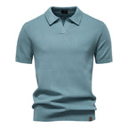 Frieda | Strukturiertes Poloshirt in Unifarbe
