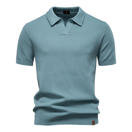 Frieda | Strukturiertes Poloshirt in Unifarbe