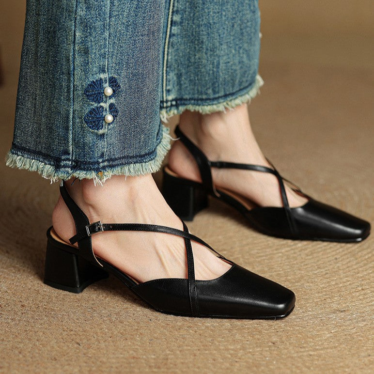 Frieda | Pumps mit elegantem Lederabsatz