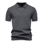 Frieda | Strukturiertes Poloshirt in Unifarbe
