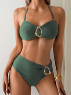 Klara | Glänzender Träger-Bikini mit Schnalle