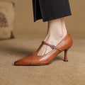 Vivienne | Elegante Leder-Pumps mit Riemchen