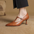 Vivienne | Elegante Leder-Pumps mit Riemchen