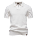 Rudi | Strukturiertes Poloshirt in Unifarbe