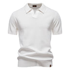 Frieda | Strukturiertes Poloshirt in Unifarbe