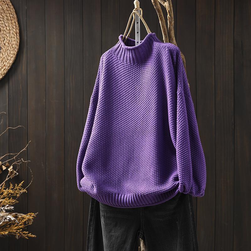 Britta | Weicher Strickpullover in Unifarbe