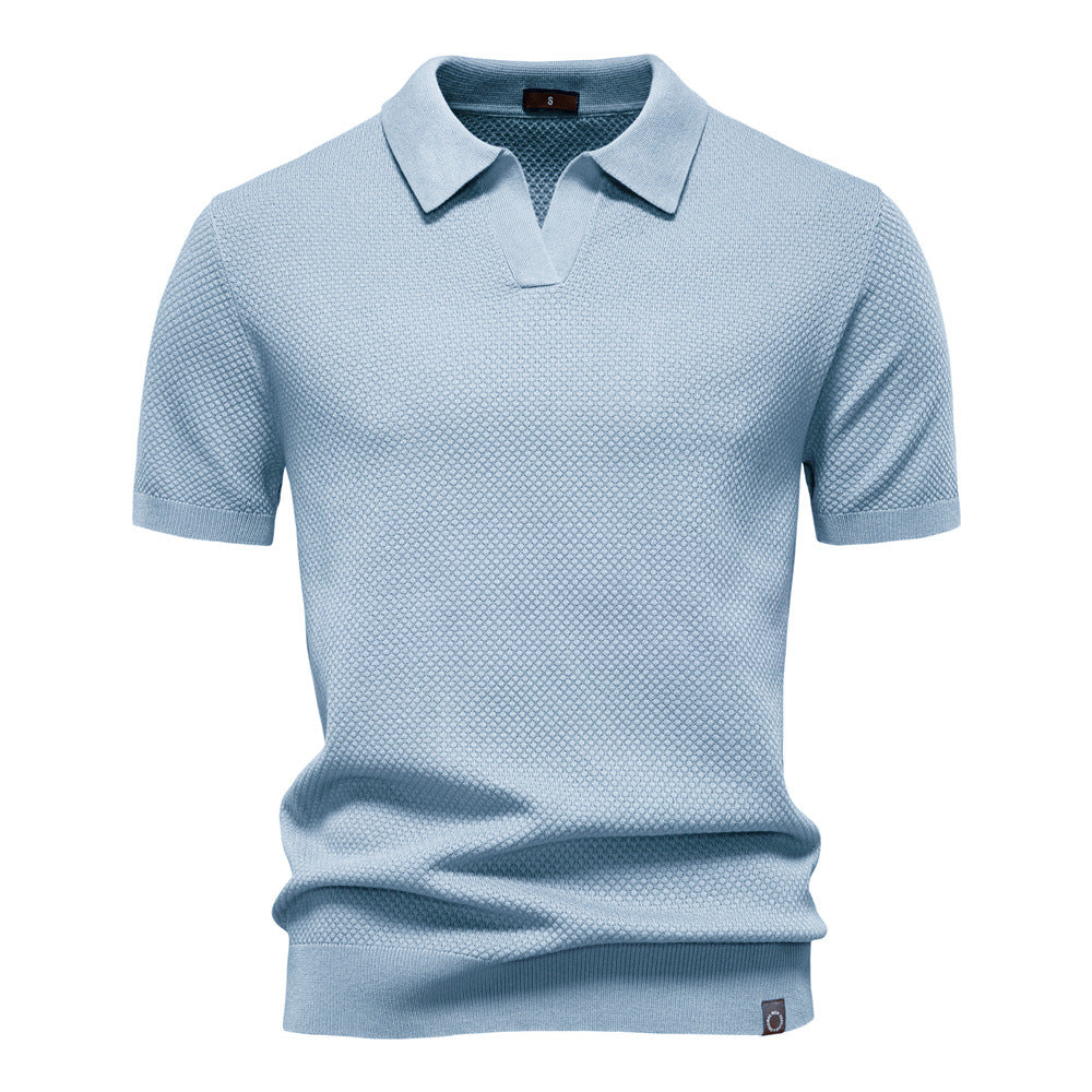 Frieda | Strukturiertes Poloshirt in Unifarbe