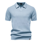 Frieda | Strukturiertes Poloshirt in Unifarbe
