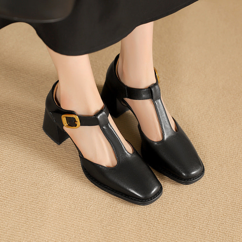 Vera | Klassische Riemchen-Pumps aus Leder