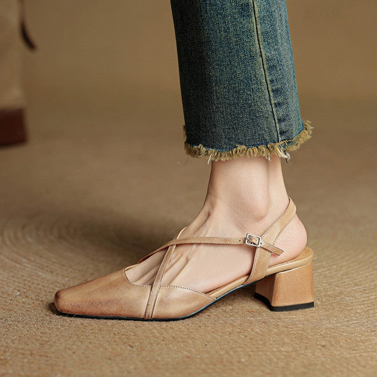 Frieda | Pumps mit elegantem Lederabsatz