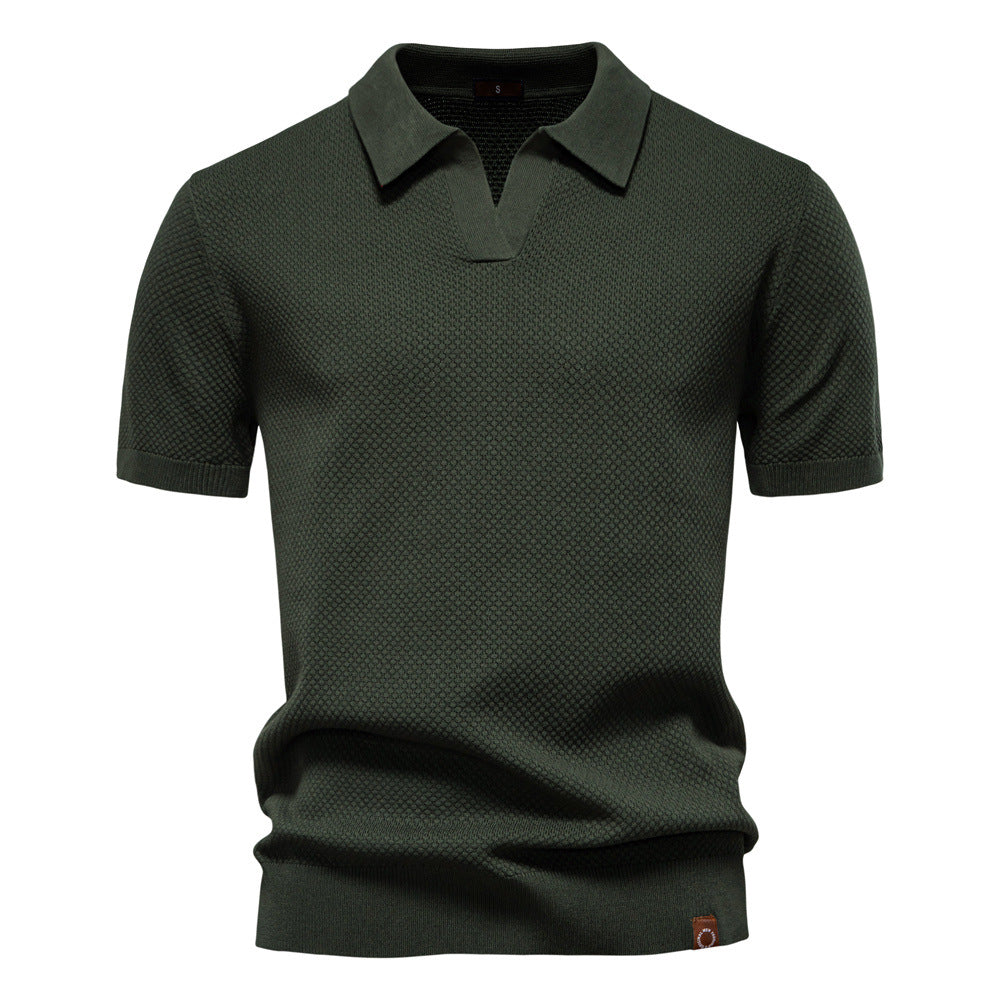 Frieda | Strukturiertes Poloshirt in Unifarbe
