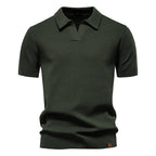 Frieda | Strukturiertes Poloshirt in Unifarbe