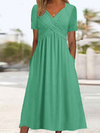 Sophia | Elegantes Crossover-Midikleid mit Stil