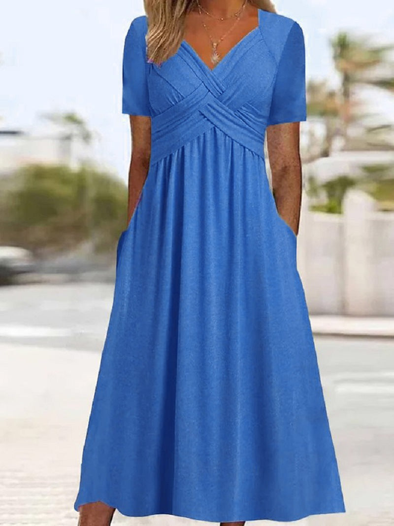 Sophia | Elegantes Crossover-Midikleid mit Stil