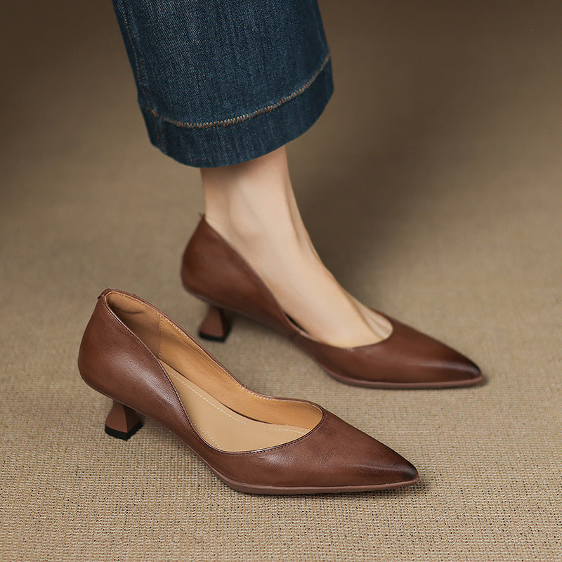 Petra | Elegante Leder-Kitten-Heels