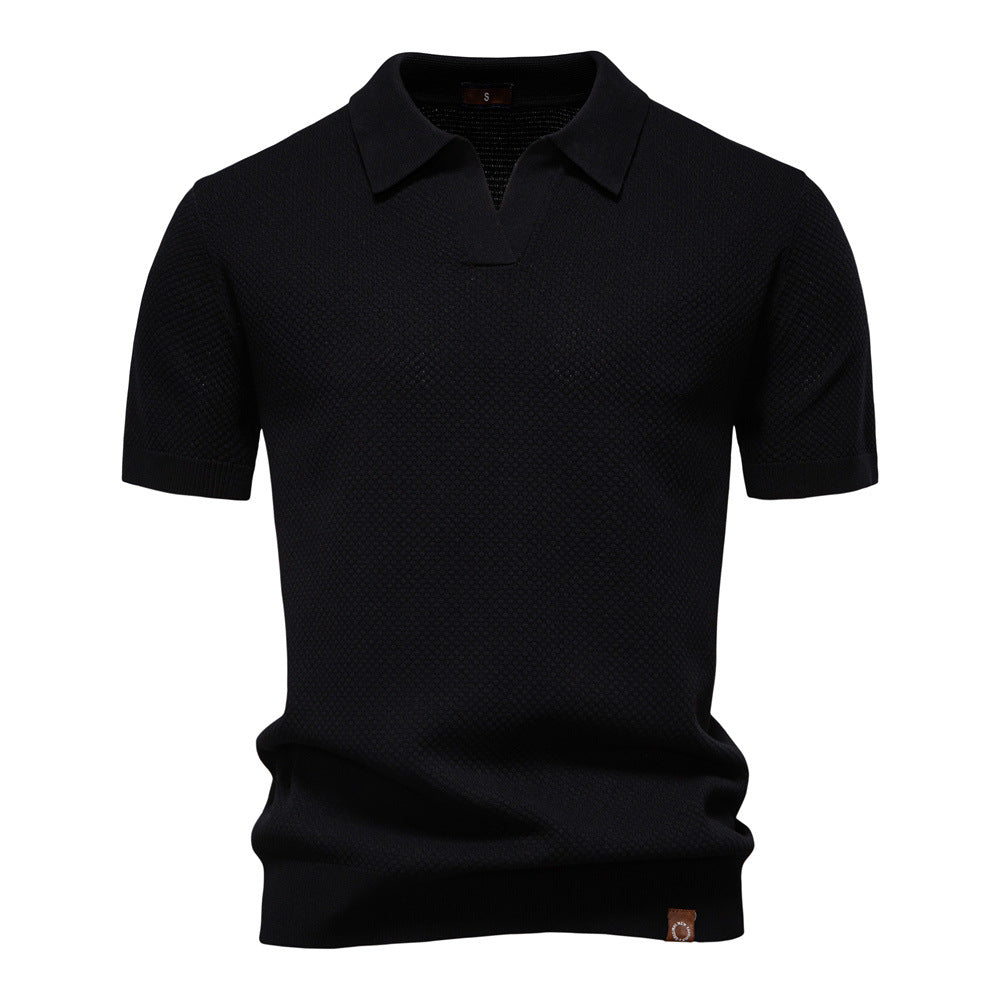 Frieda | Strukturiertes Poloshirt in Unifarbe