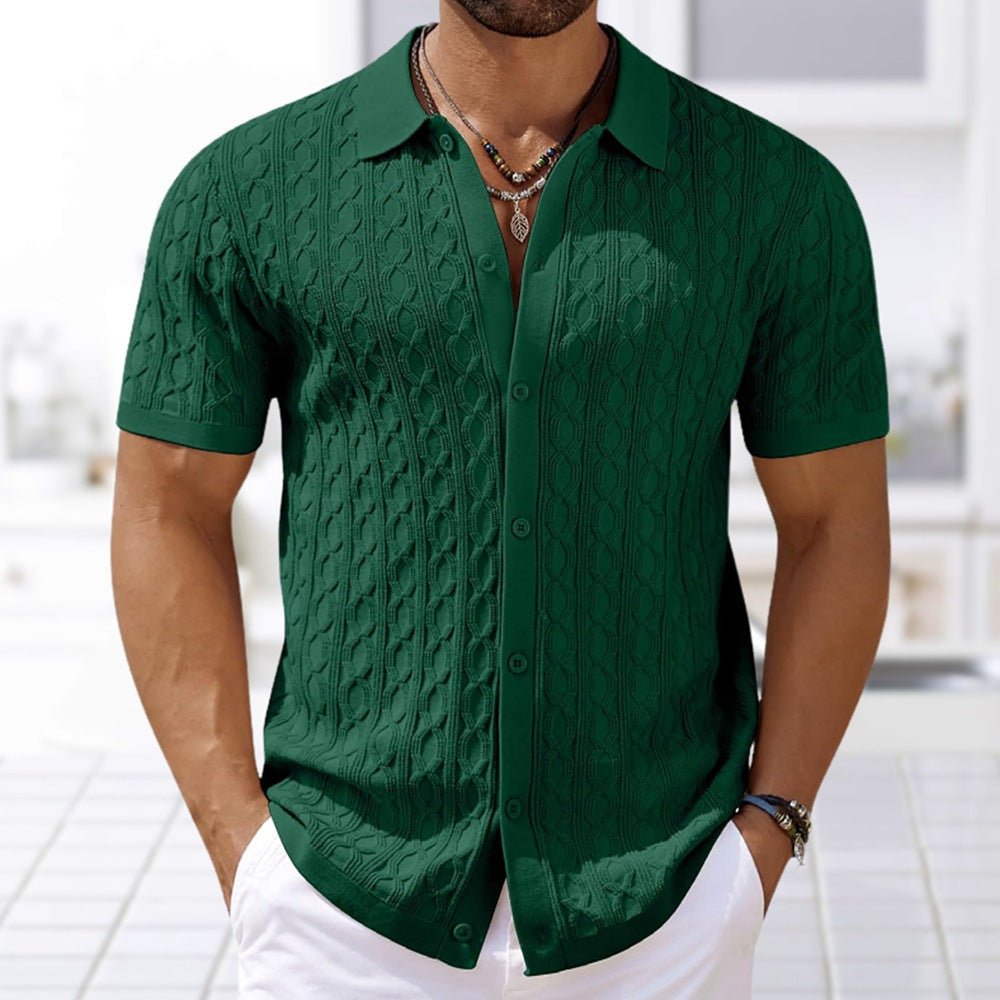 Vera | Kurzärmeliges Strickshirt mit Struktur