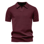 Frieda | Strukturiertes Poloshirt in Unifarbe