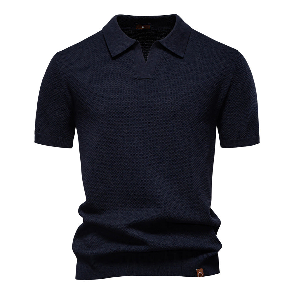 Frieda | Strukturiertes Poloshirt in Unifarbe