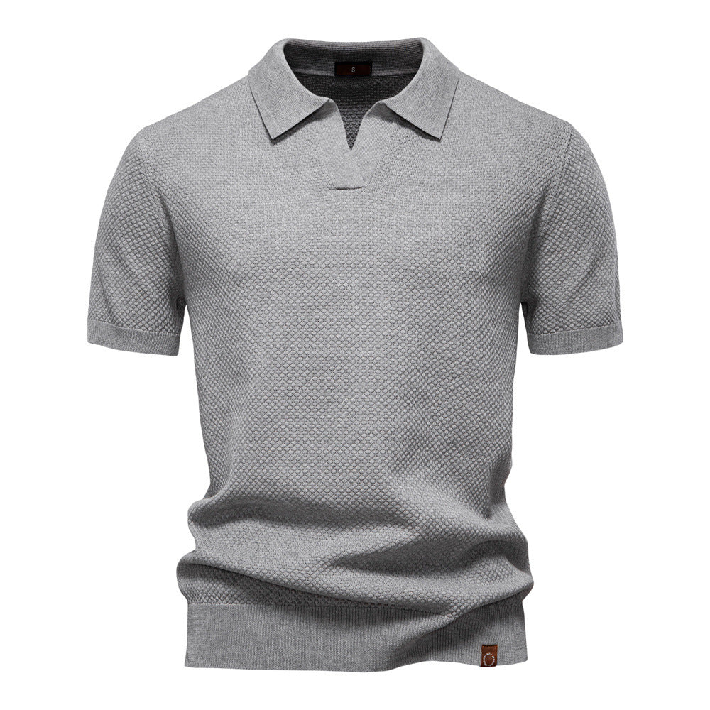Frieda | Strukturiertes Poloshirt in Unifarbe