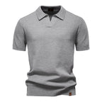 Frieda | Strukturiertes Poloshirt in Unifarbe