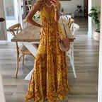 Vera | Fließendes Maxikleid mit V-Ausschnitt