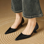 Vera | Elegante Leder-Kitten-Heels