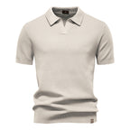 Frieda | Strukturiertes Poloshirt in Unifarbe