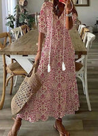 Valentina | Verspieltes Boho-Maxikleid im Vintagestil