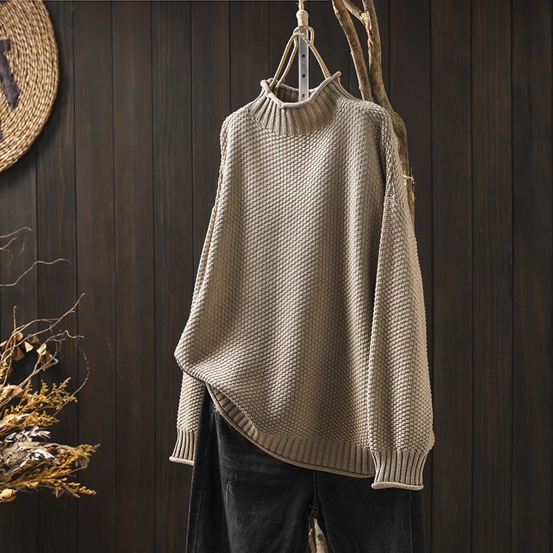 Britta | Weicher Strickpullover in Unifarbe
