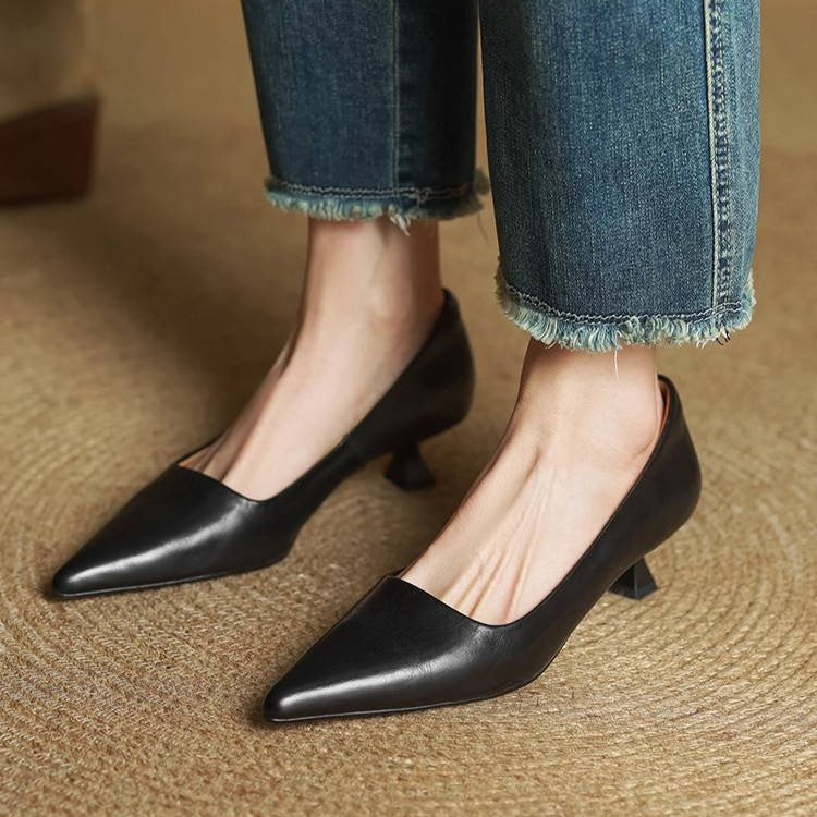 Vera | Pumps mit elegantem Lederabsatz