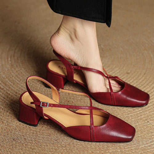 Frieda | Pumps mit elegantem Lederabsatz