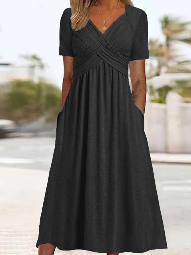 Sophia | Elegantes Crossover-Midikleid mit Stil