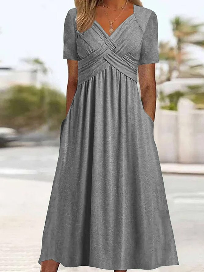 Sophia | Elegantes Crossover-Midikleid mit Stil