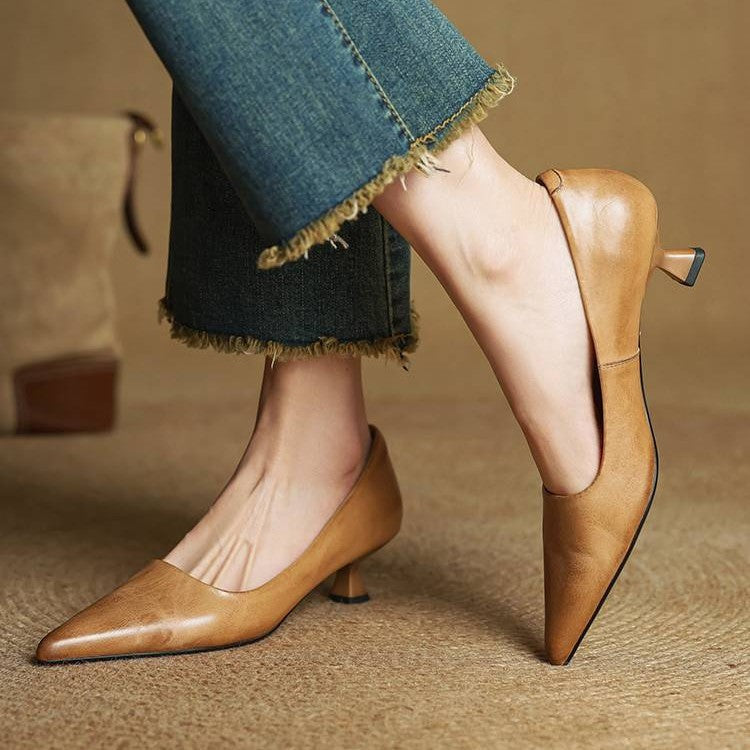 Vera | Pumps mit elegantem Lederabsatz