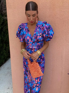 Vera | Fließendes Midi-Kleid mit Falten