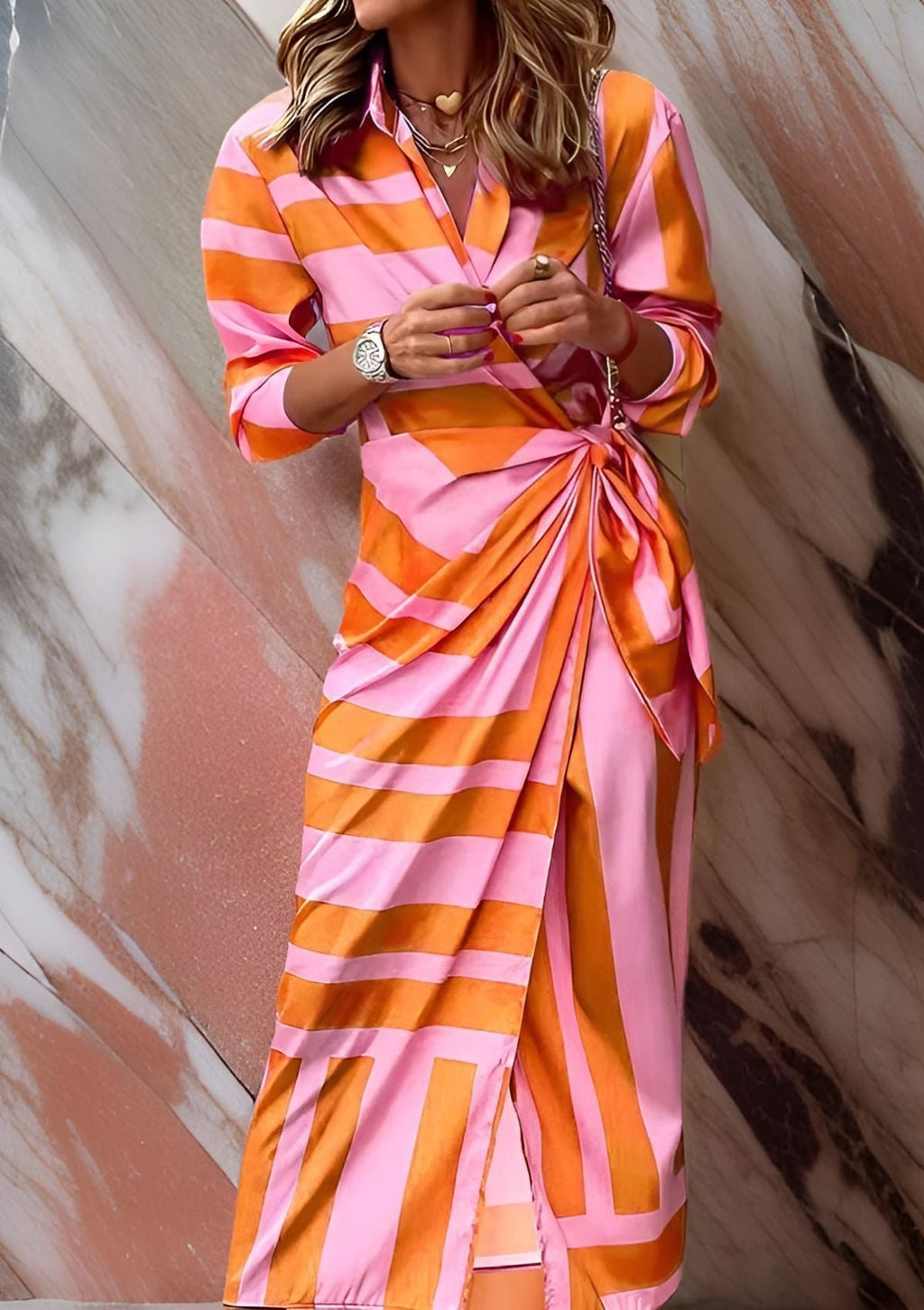 Vera | Figurbetontes Hemdkleid mit Gürtel