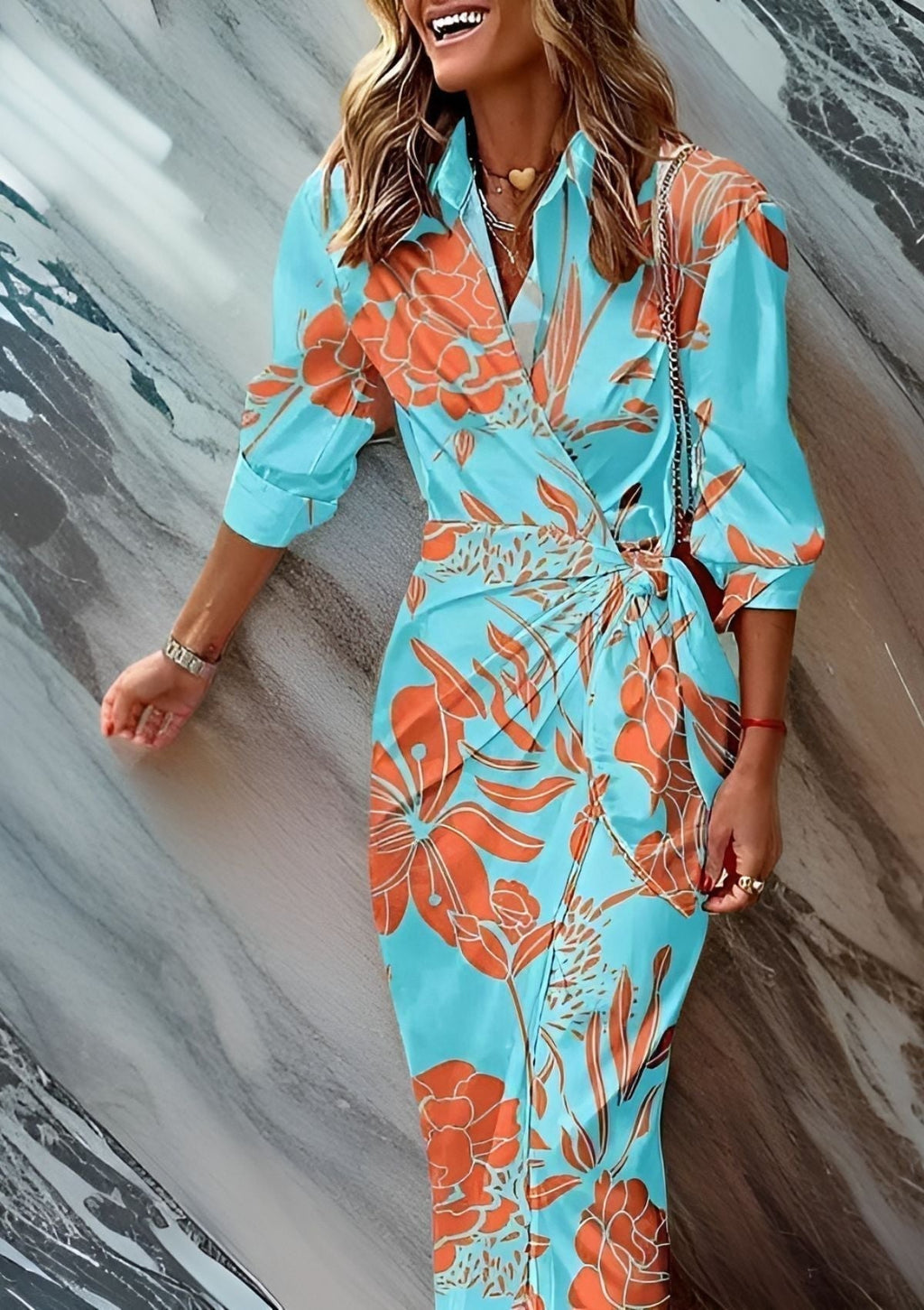Vera | Figurbetontes Hemdkleid mit Gürtel