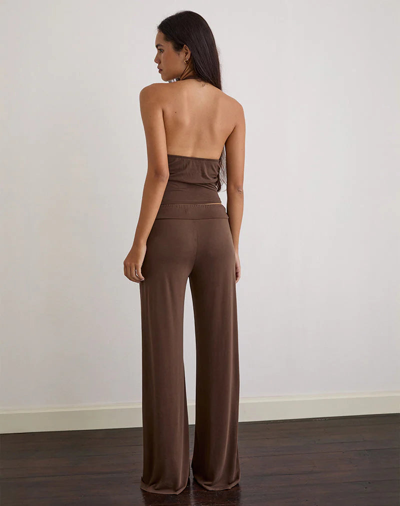 Marlene | Weite Hose mit Bindegürtel
