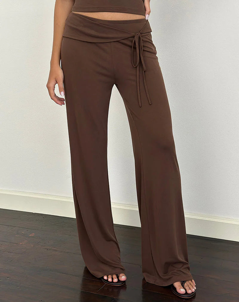 Marlene | Weite Hose mit Bindegürtel