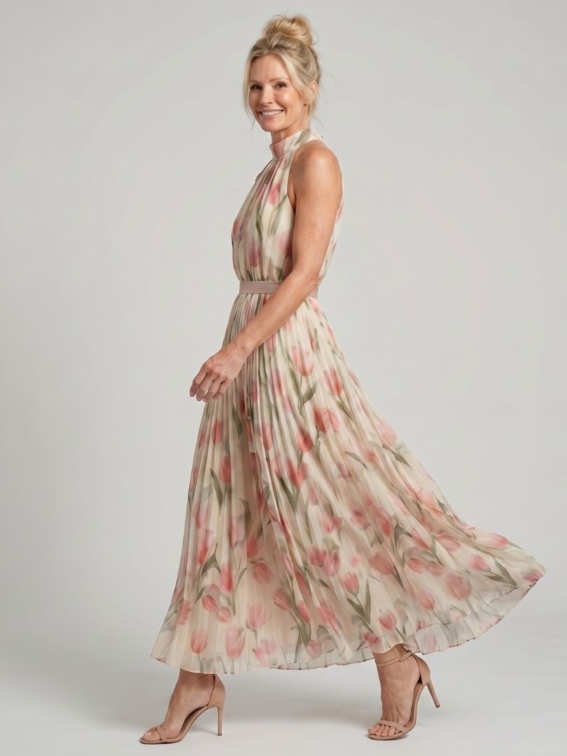 Marielle | Weiches Halter Midi Kleid