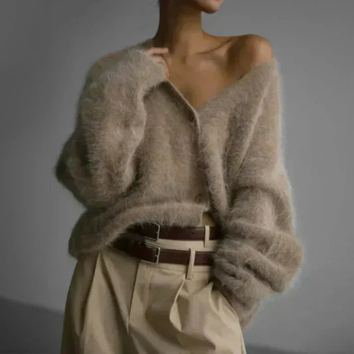 Vera | Weicher Strickpullover in Unifarbe