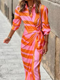 Vera | Sommerkleid mit zartem Streifenmuster