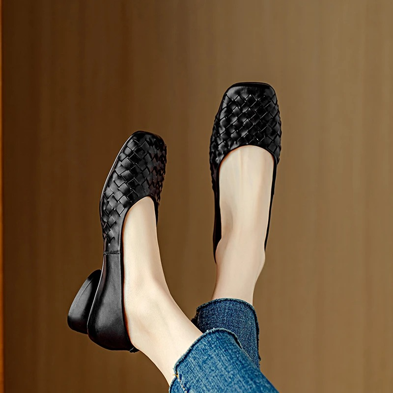 Vera | Klassische Leder-Ballerinas mit Zierschnalle