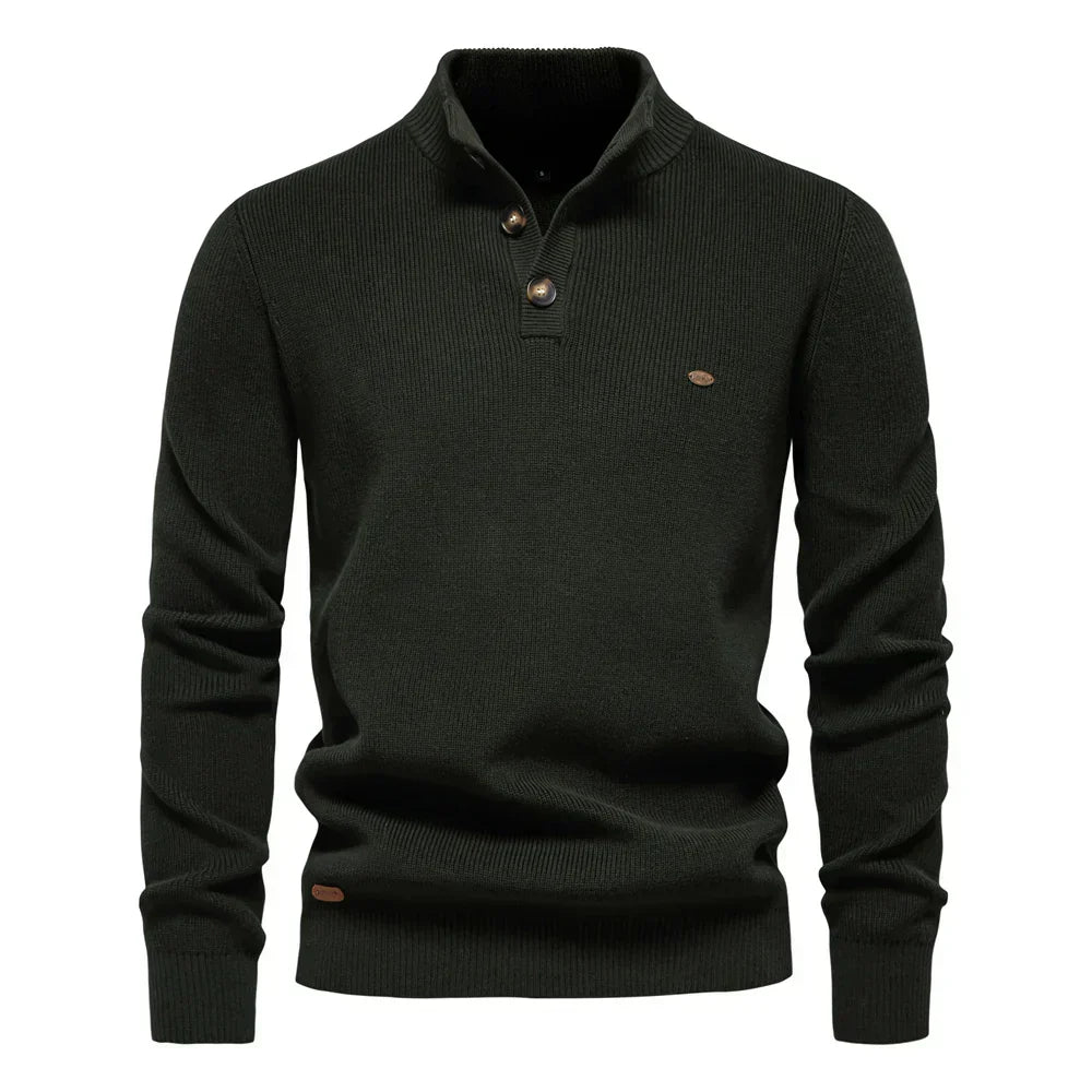 Jonas | Eleganter Herrenpullover mit Knopfdetail