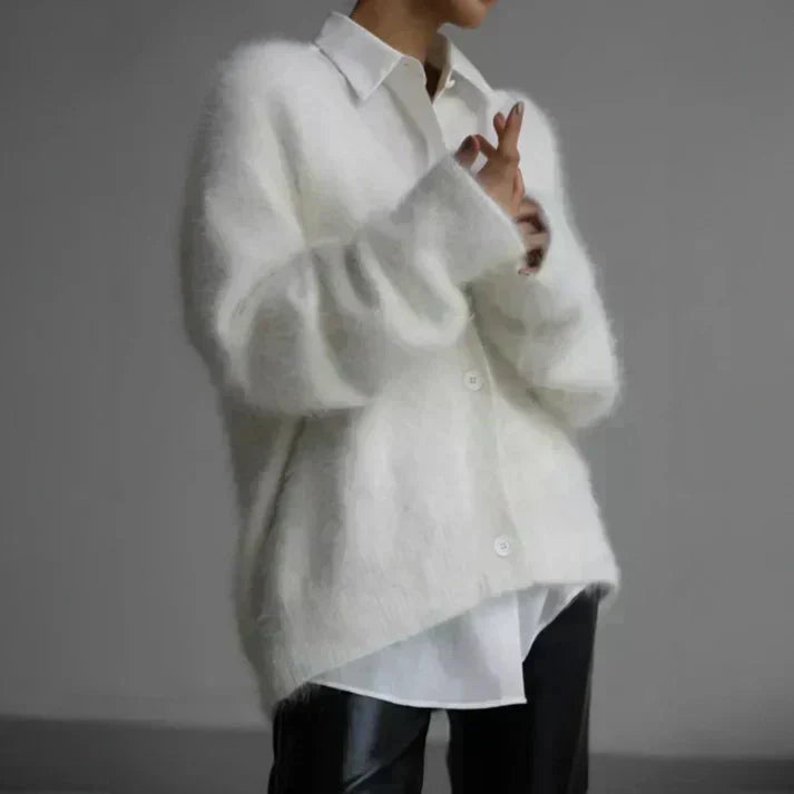 Vera | Weicher Strickpullover in Unifarbe